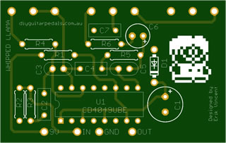 Whipped Llama - Tube Sound Gain / Fuzz (+Free 3pdt PCB)